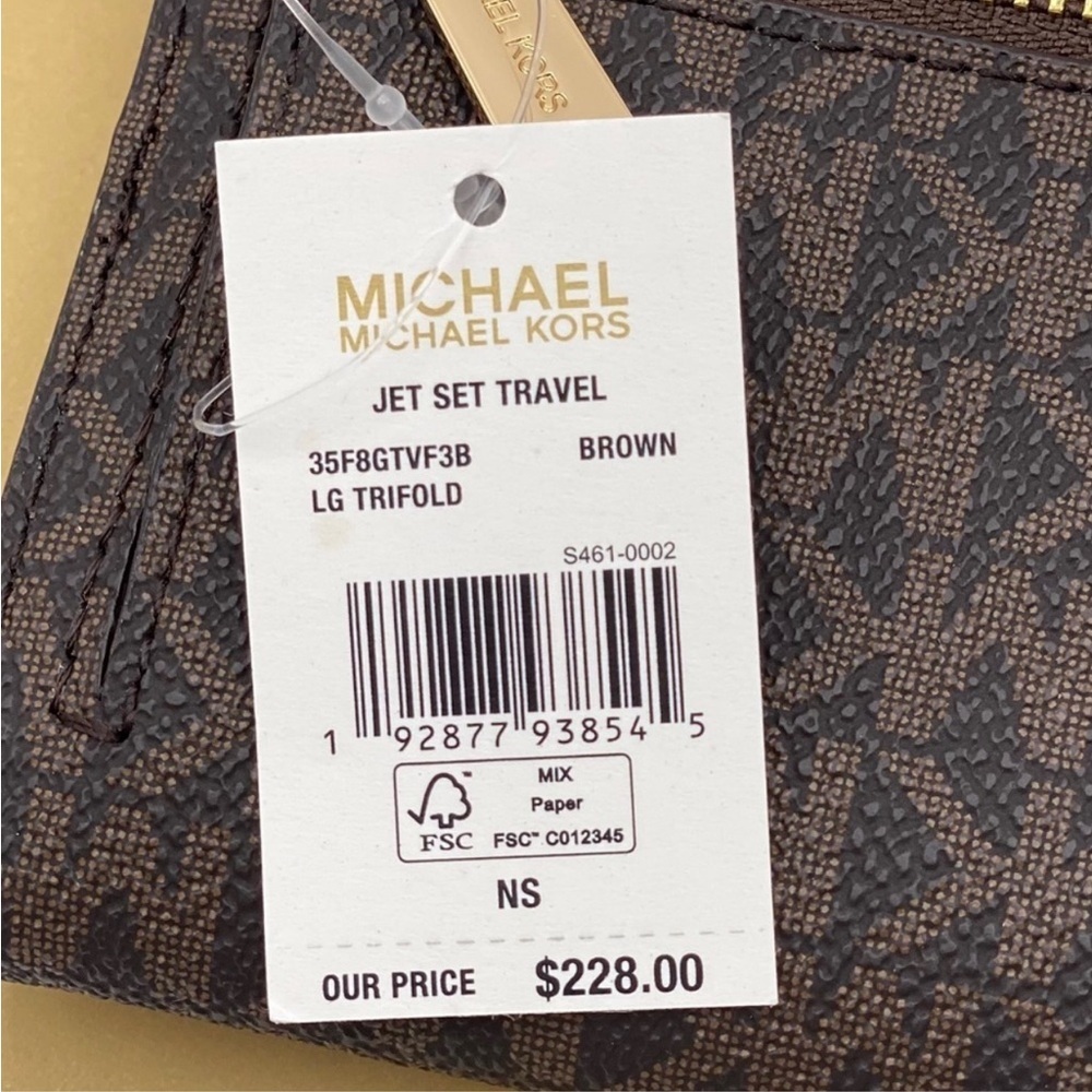 Michael Kors Large Gilly Brown Tote Shoulder Bag and Wallet Set - Picture 15 of 15